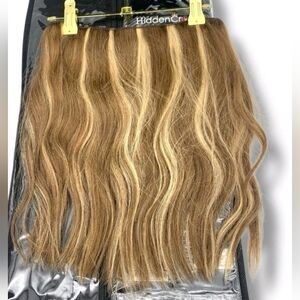 Remy 100% Premium Human Hair Brown With Highlights 5/24#